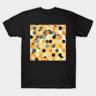 Honeycomb Hues: A Fashionable Geometric Fabric Pattern #1 T-Shirt